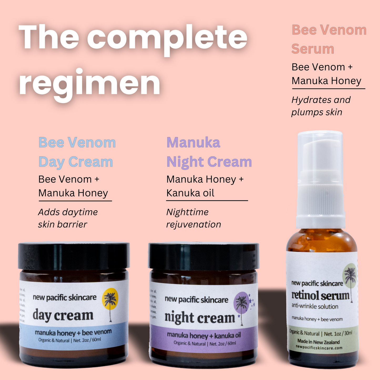 Organic Bee Venom + Manuka Honey Face Serum (1oz/30ml)