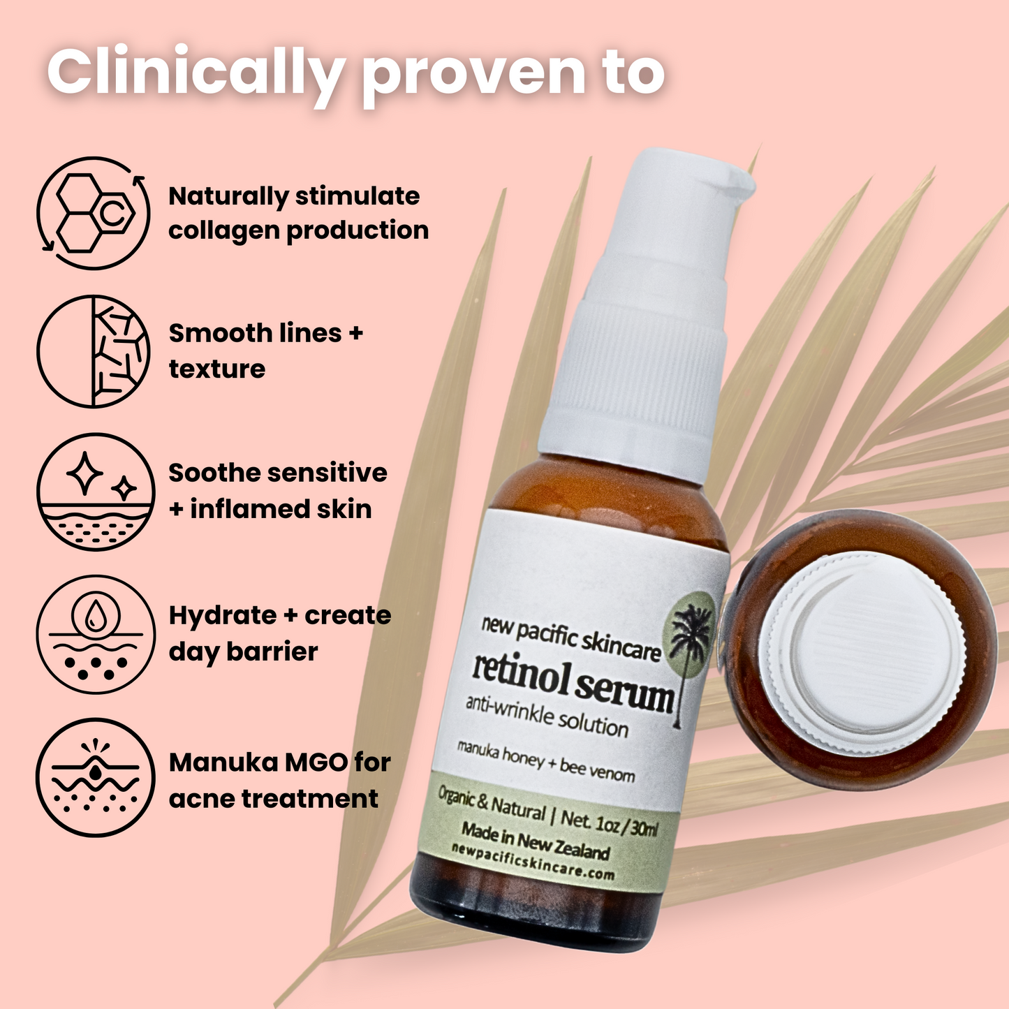 Organic Bee Venom + Manuka Honey Face Serum (1oz/30ml)