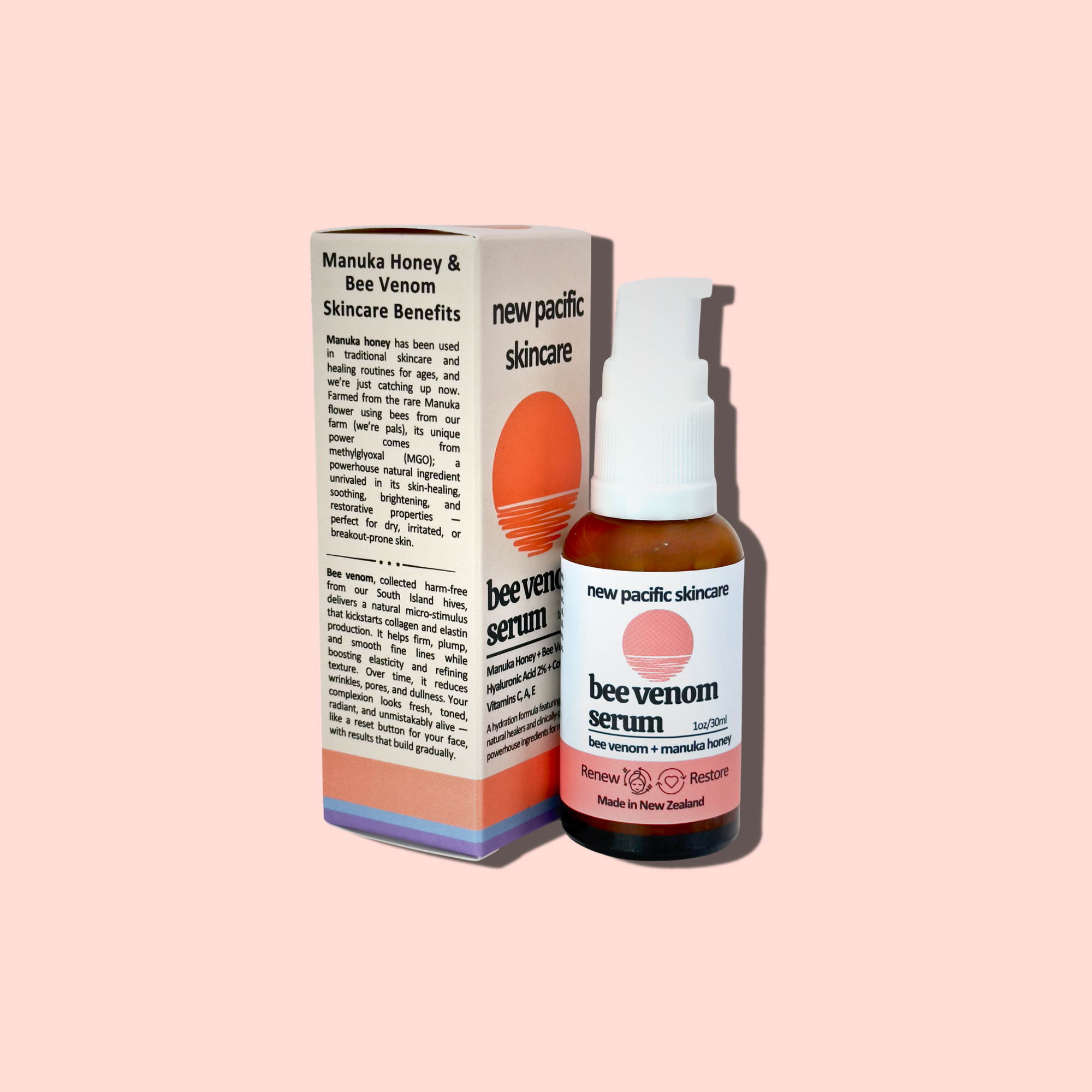 Organic Bee Venom + Manuka Honey Face Serum (1oz/30ml)